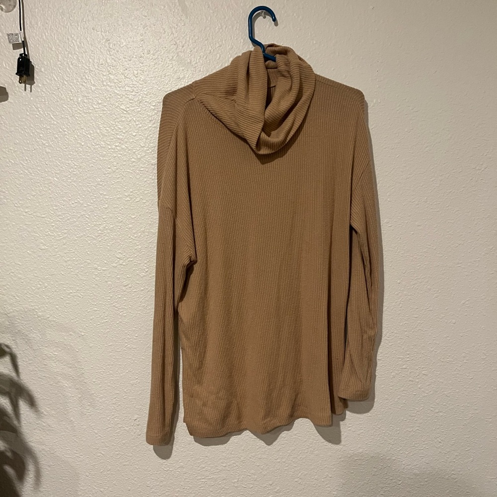Cozy Tan Turtle Neck Sweater